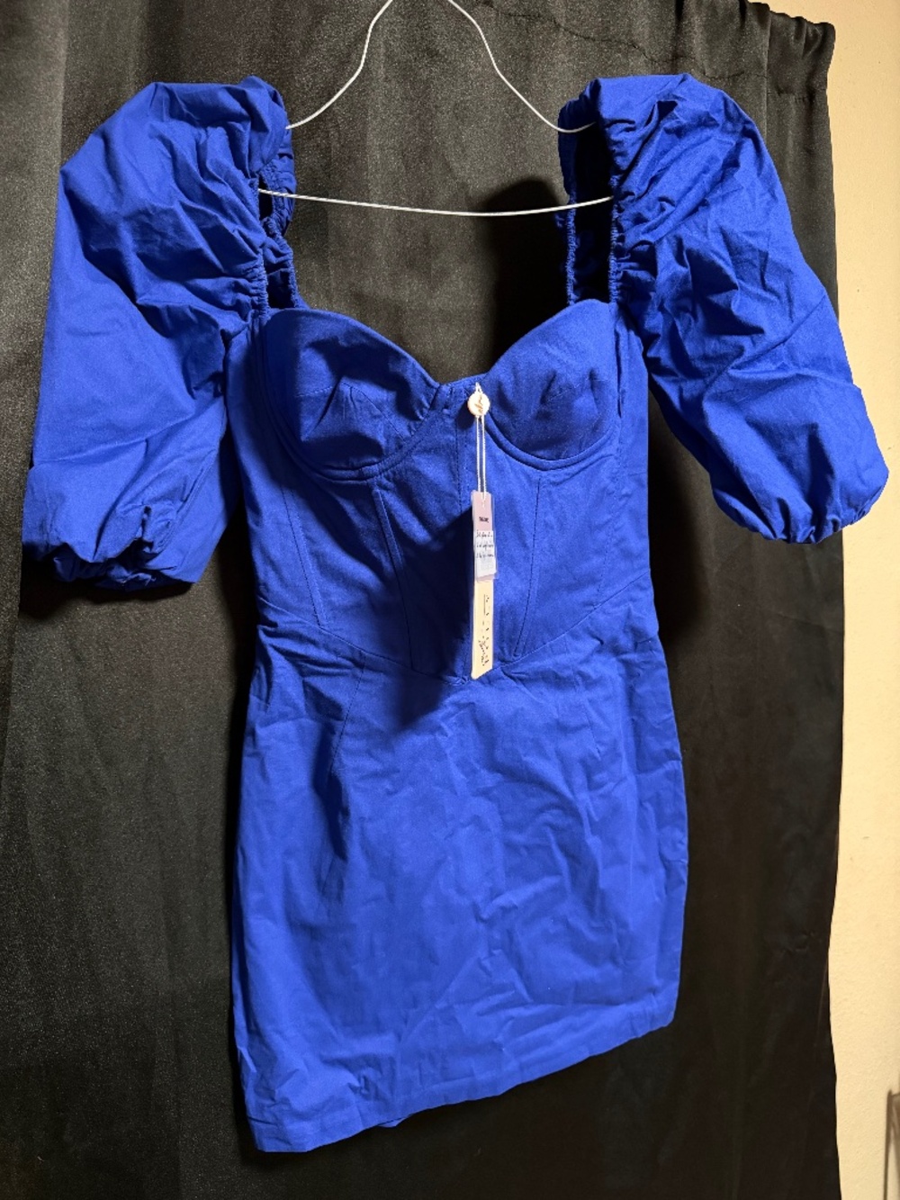 Oh Polly royal blue mini corset dress